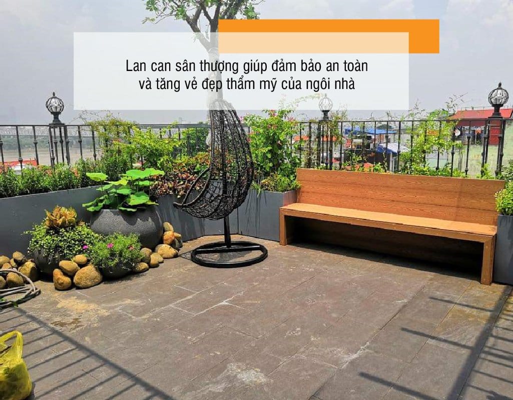 Mẫu lan can sân thượng đẹp