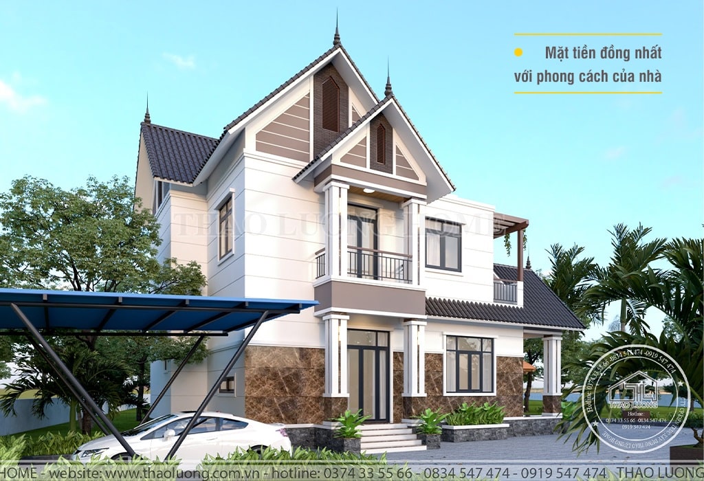Gia chủ nên thiết kế mặt tiền đồng nhất với phong cách thiết kế của nhà