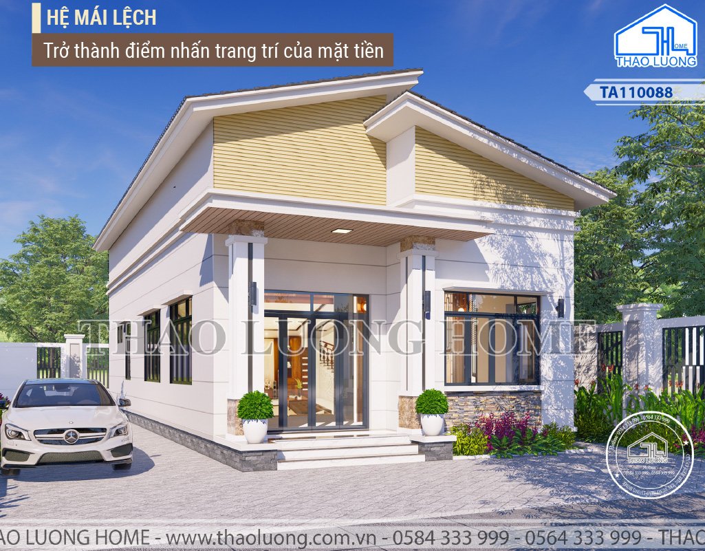Mẫu trang trí mặt tiền nhà đơn giản nhưng có sức thu hút lớn