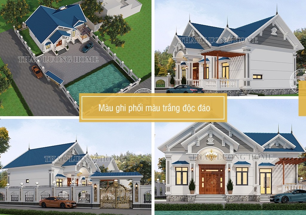 Màu ghi hiện đại giúp tôn lên nét thẩm mỹ của công trình