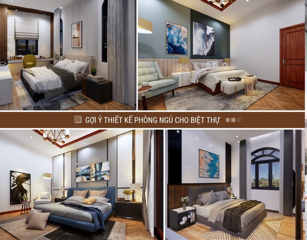 Xu hướng thiết kế phòng ngủ cho biệt thự hiện đại