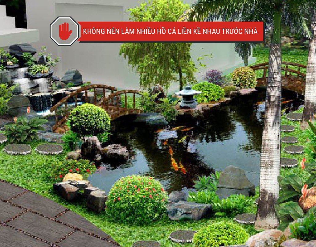 Xây hồ cá liền kề nhau sẽ mang lại nhiều tai họa
