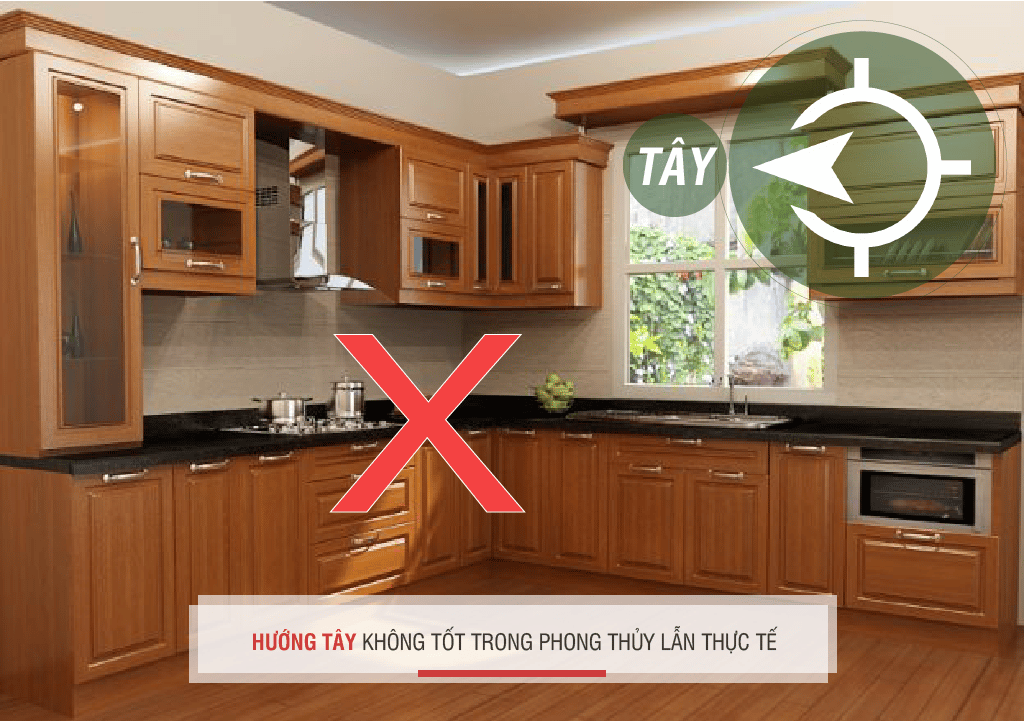 Đặt bếp theo hướng Tây sẽ ảnh hưởng đến phong thuỷ và đời sống sinh hoạt