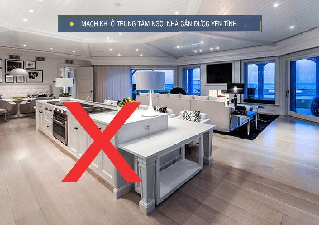 Đặt bếp ở giữa nhà là điều kiêng ky trong phong thuỷ nhà bếp