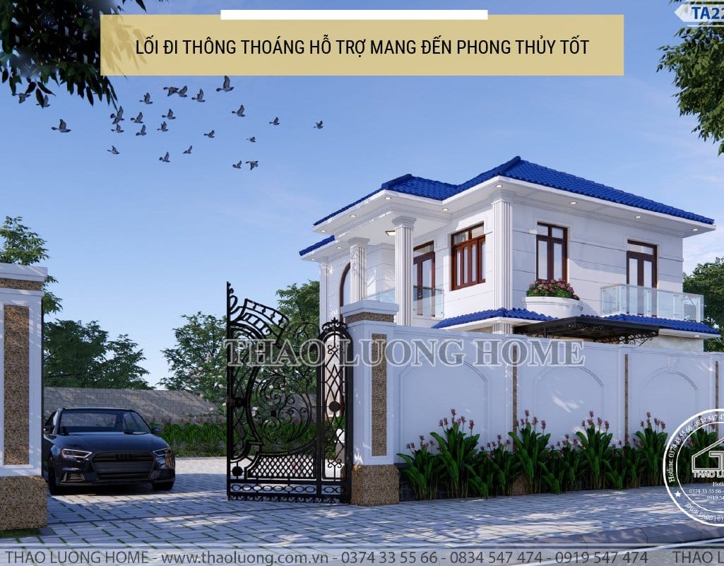 Lối đi vào cổng cần phải thông thoán, sách sẽ